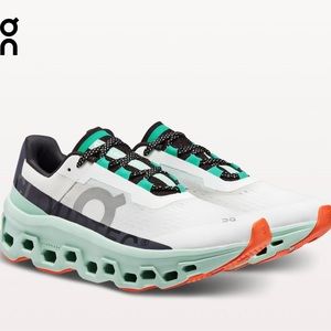 On CloudMonster. Women’s 9. Brand New. Has small stain on left shoe.